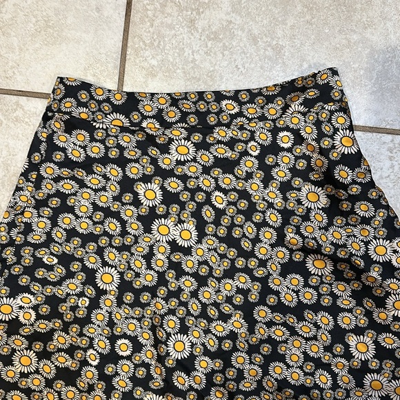 Free People Phoebe Daisy Print Satin Mini Skirt 4 Hippie Boho - Picture 4 of 6